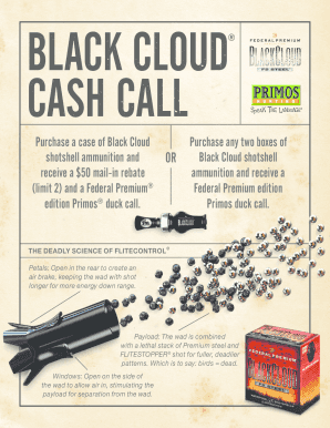 Black Cloud Ammunition Rebate Form