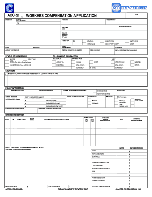 Workers Compensation Application Form