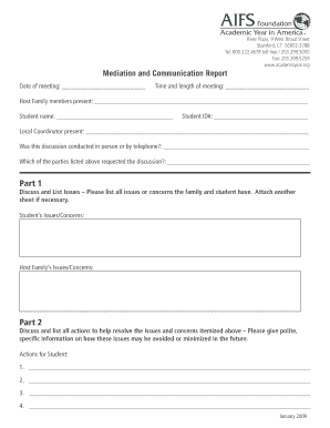 Mediation and Communication Report