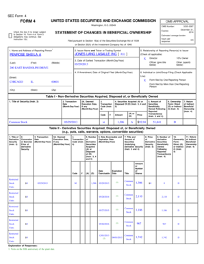 SEC Form 4 Statement of Changes in Beneficial Ownership