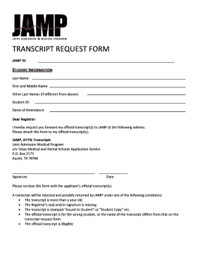 Transcript Request Form