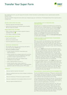 Superannuation Transfer Form