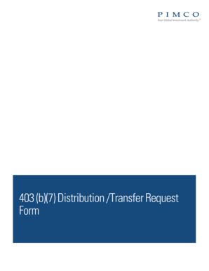 PIMCO 403(b)(7) Distribution Transfer Request Form