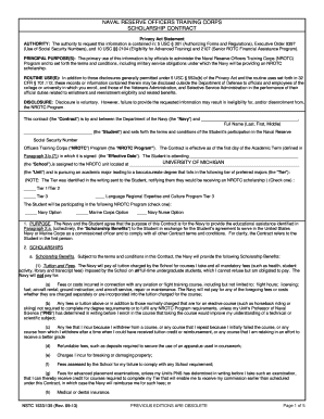 Service Agreement - University of Michigan NROTC - navy rotc umich