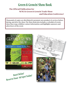 Green & Growin’ Show Book Advertising Contract
