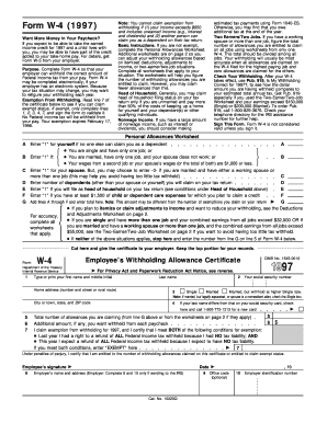 Form W-4 (1997)