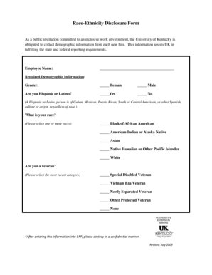 Race-Ethnicity Disclosure Form