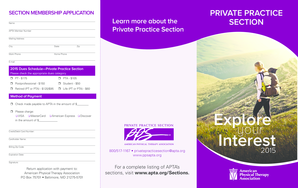 Private Practice Section Membership Application