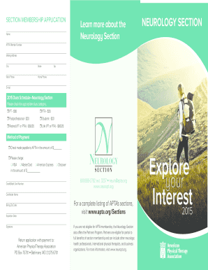 Neurology Section Membership Application