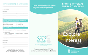 Sports Physical Therapy Section Membership Application