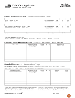 Child Care Application Packet
