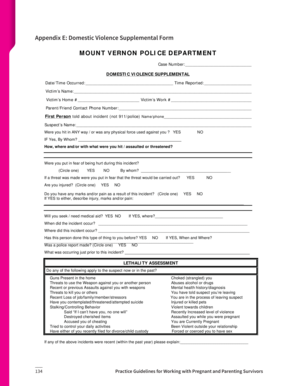 Domestic Violence Supplemental Form