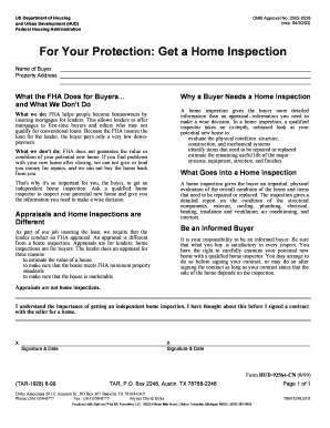 FHA Home Inspection Form