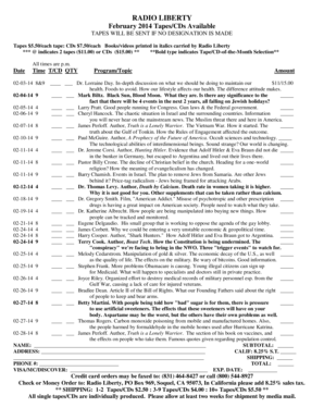 Radio Liberty Order Form