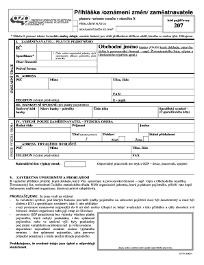 Czech Republic Employer Registration Form