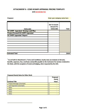 ATTACHMENT 6 CCMS SCAMPI APPRAISAL PRICING TEMPLATE - courts ca