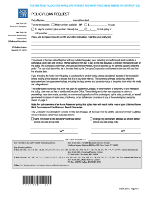 Policy Loan Request Form