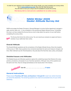 NADA Dealer Attitude Survey Aid