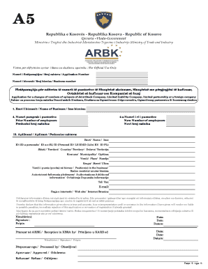 Application for Change of Employee Numbers