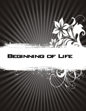 Beginning of Life Educational Worksheet