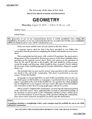New York Geometry Regents Exam