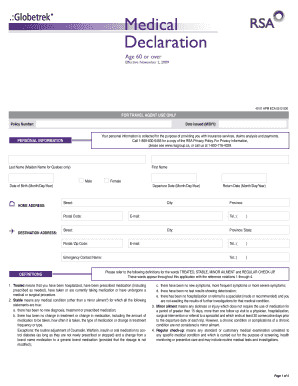 Globetrek Medical Declaration Form