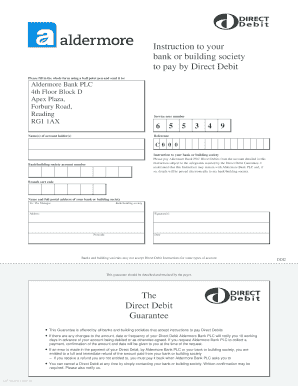 Aldermore direct debit mandate - aldermore direct debit mandate