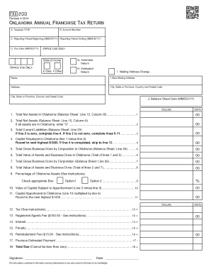 Oklahoma Annual Franchise Tax Return