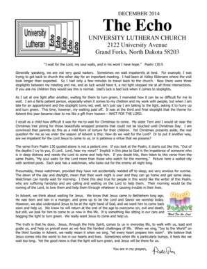 Newsletter template december 2014pub - University Lutheran bb - universitylutherangf