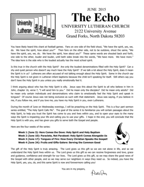 Pdf newsletter templates - Newsletter template june b2015bpub - universitylutherangf