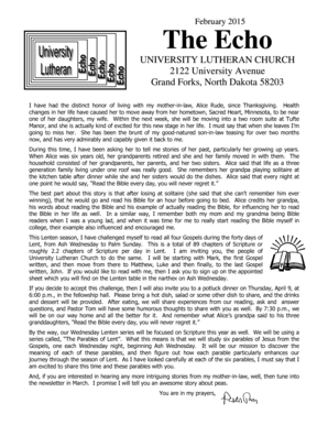 Newsletter template february b2015bpub - universitylutherangf