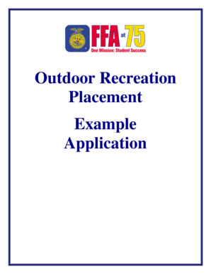 Outdoor Recreation Proficiency Application