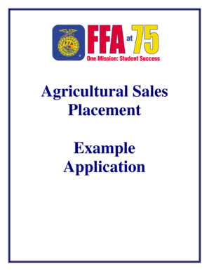 Agricultural Sales Placement Application