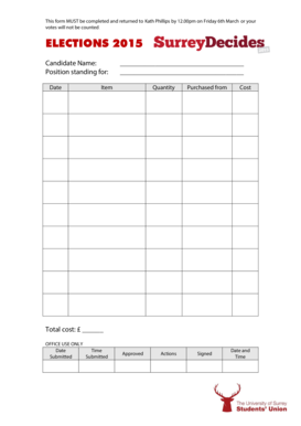 Election Candidate Form