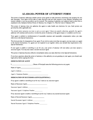 Alabama Power of Attorney Form