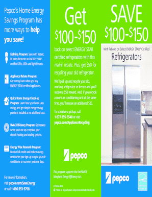 Pepco Refrigerator Rebate Form