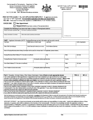 Pennsylvania Notary Public Application