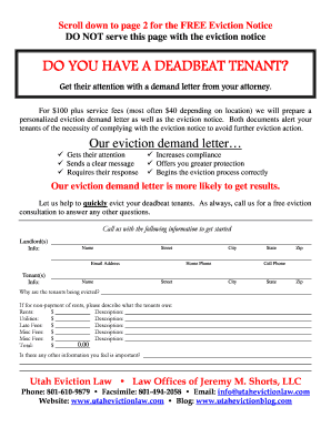 Utah Eviction Notice