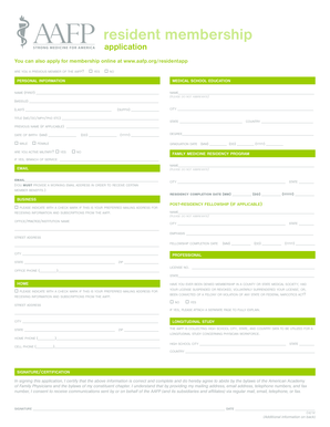 AAFP Resident Membership Application