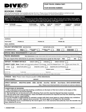 Travel Booking Form