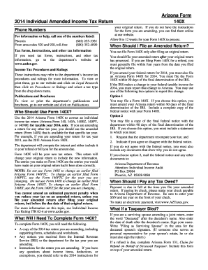 Arizona Form 140X