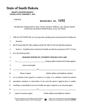Durable Power of Attorney for Health Care