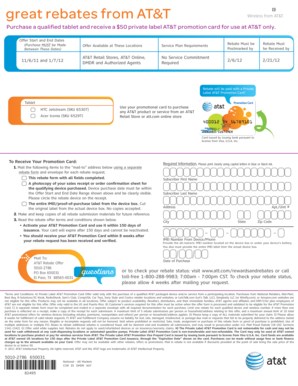 AT&T Tablet Rebate Form