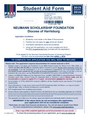 Neumann Scholarship Application Form