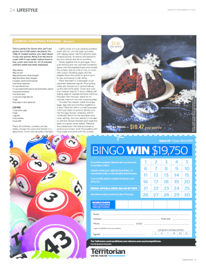Bingo Entry Form