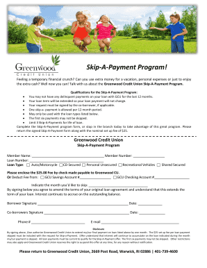 Certificate of full payment - greenwood credit union form