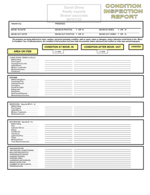 Tenant Move-In/Move-Out Condition Form