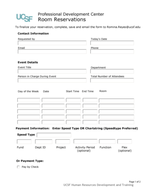Room Reservation Form and Rental Agreement - UCSF Learning bb - learning ucsf