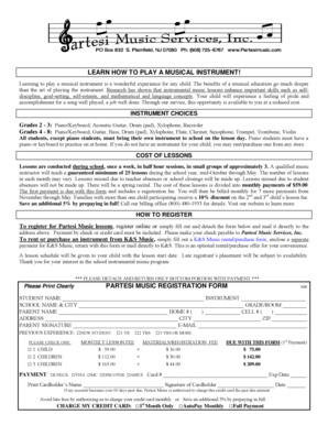 Partesi Music Registration Form