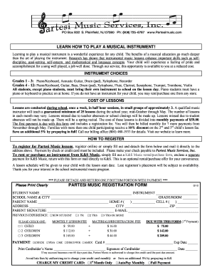 Partesi Music Registration Form